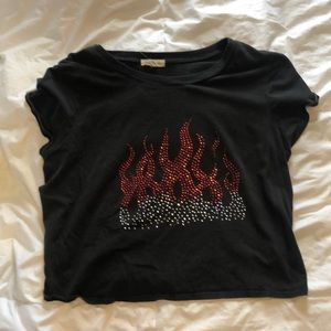 Flame crop top